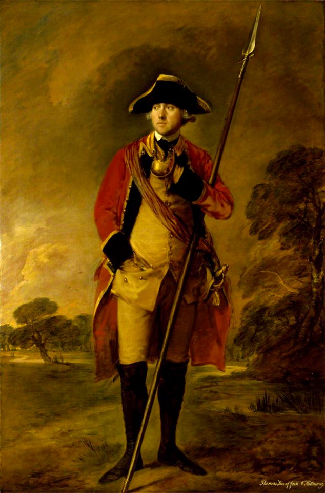 Thomas Gainsborough (1727-1788) - The Honourable Thomas Needham (d.1773), in the Uniform of the 3rd Footguards at Ascott, Buckinghamshire - 1535158 - National Trust