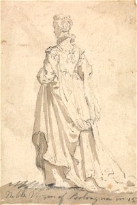 Thomas Girtin - Figure Costume Study- Noble Virgin of Bologna - Google Art Project