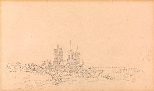 Thomas Girtin - View of Lincoln Cathedral - Google Art Project