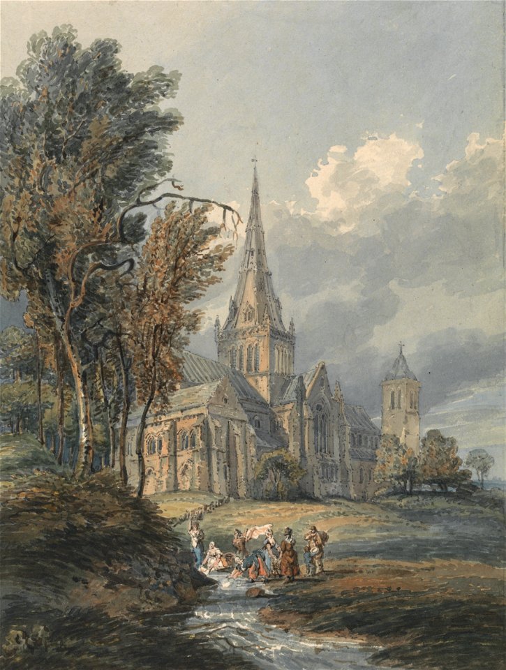 Thomas Girtin - Glasgow Cathedral - Google Art Project