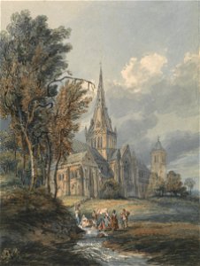 Thomas Girtin - Glasgow Cathedral - Google Art Project