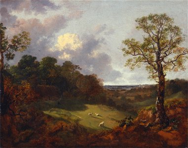 Thomas Gainsborough - Wooded Landscape with a Cottage and Shepherd - Google Art Project