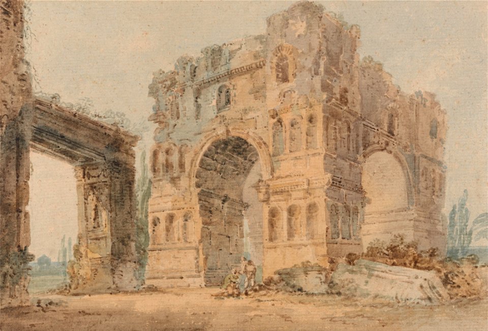 Thomas Girtin - Arch of Janus, after Piranesi - Google Art Project