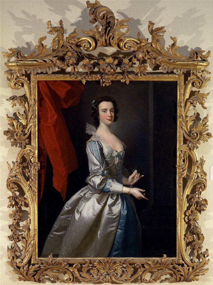 Thomas Hudson - Portrait of a Woman, Probably Elizabeth Aislabie, of Studley Royal, Yorkshire - Google Art Project