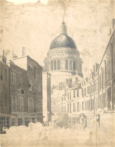 Thomas Girtin - St. Paul's Cathedral, from St. Martin's-le-Grand, London - Google Art Project