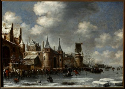 Thomas Heeremans - Skating by the city walls - M.Ob.1483 MNW - National Museum in Warsaw