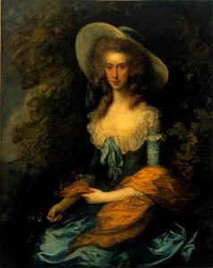 Thomas Gainsborough - Portrait of Miss Evans. Free illustration for personal and commercial use.