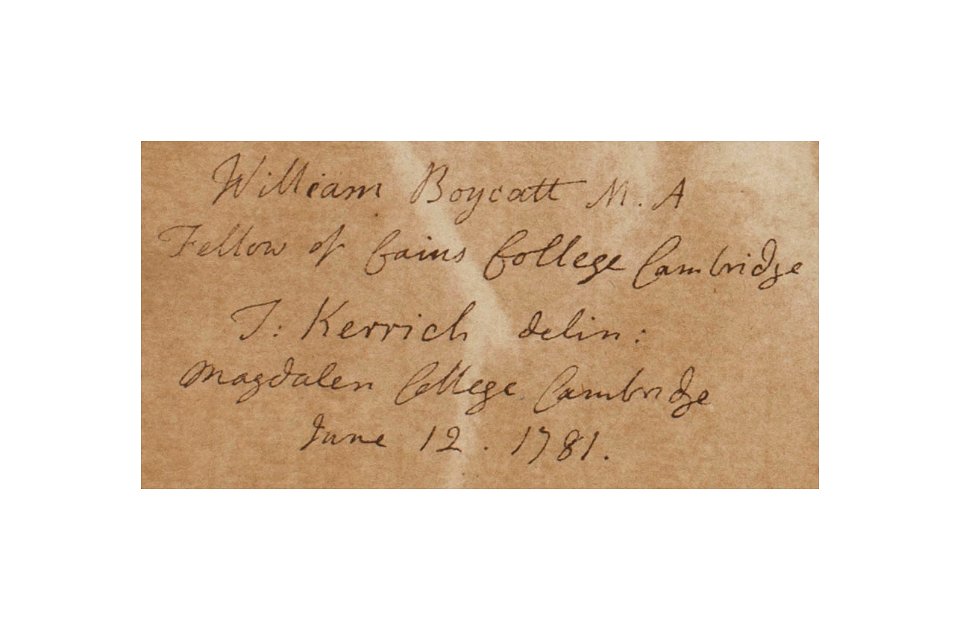 Thomas Kerrich - Kerrich-90083 - William Boycatt M.A. - 1781 (reverse)