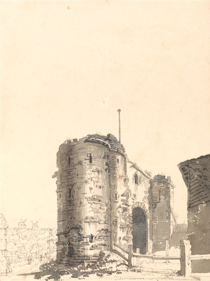 Thomas Girtin - The Land Gate, Rye, Sussex - Google Art Project