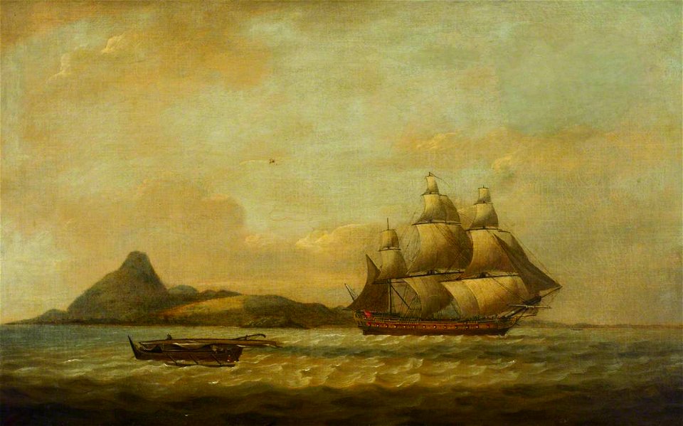 Thomas Luny (1759-1837) - The East Indiaman 'Hindostan' ('Hindustan') and Other Vessels - BHC3403 - Royal Museums Greenwich