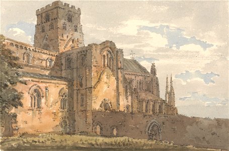 Thomas Girtin - Carlisle Cathedral, Cumberland, from the South-west - Google Art Project