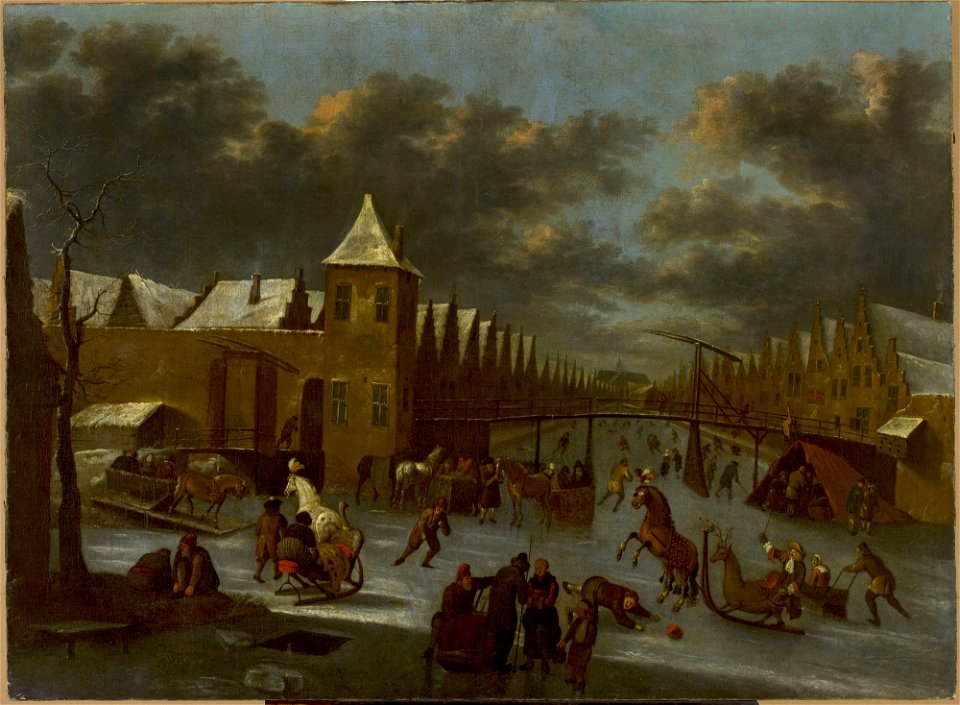 Thomas Heeremans - Skating on the canal - M.Ob.1640 - National Museum in Warsaw