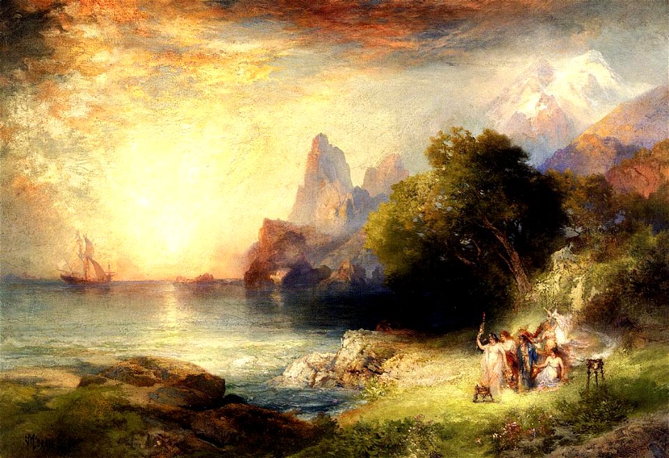 Thomas Moran - Ulysses and the Sirens, 1900