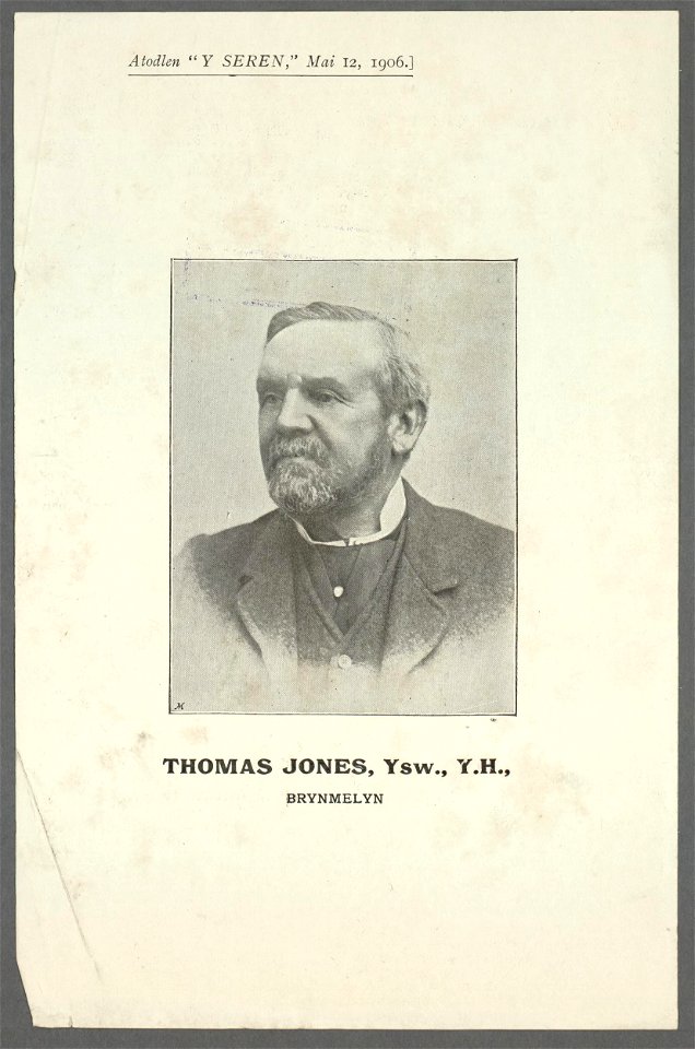 Thomas Jones, Ysw., Y. H., Brynmelyn (5293984)