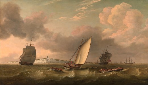 Thomas Luny - A Packet Boat Under Sail in a Breeze off the South Foreland - Google Art Project. Free illustration for personal and commercial use.