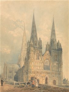 Thomas Girtin - Lichfield Cathedral, Staffordshire - Google Art Project
