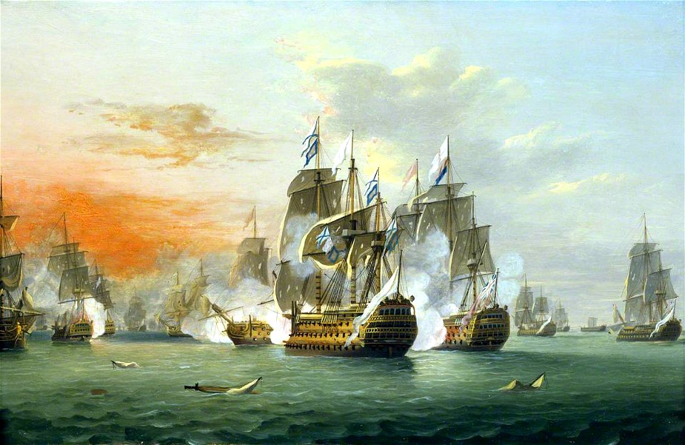Thomas Luny (1759-1837) - The Battle of the Saints, 12 April 1782 - BHC0701 - Royal Museums Greenwich