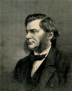 Thomas Henry Huxley. Wood engraving by (T. S.), 1870, after Wellcome V0003002