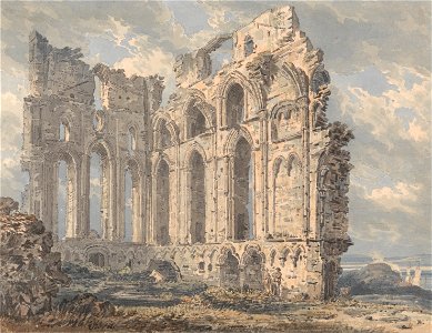 Thomas Girtin - Tynemouth Priory, Northumberland - Google Art Project