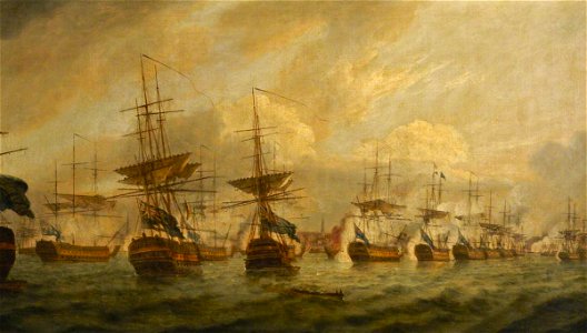 Thomas Luny (1759-1837) - The Battle of Copenhagen, 2 April 1801 - BHC0530 - Royal Museums Greenwich. Free illustration for personal and commercial use.