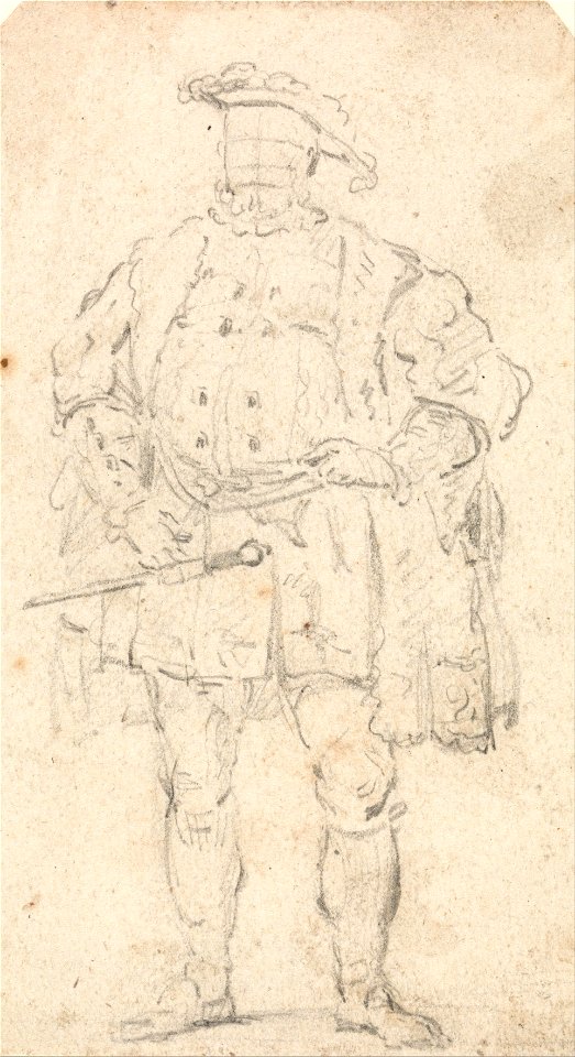 Thomas Girtin - Figure Costume Study of Henry VIII - Google Art Project