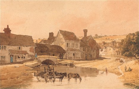 Thomas Girtin - The Village of Kirkstall, Yorkshire - Google Art Project