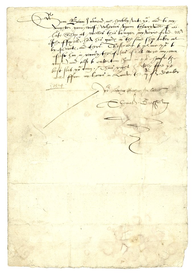 Thomas Gresham an Nathanael Bacon 1574-12-03