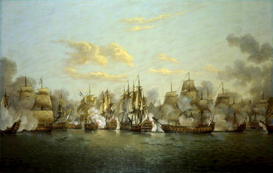 Thomas Luny (1759-1837) - The Battle of the Saints, 12 April 1782 (Rodney in the 'Formidable' Breaking the French Line, around 9.30am) - 618101 - National Trust
