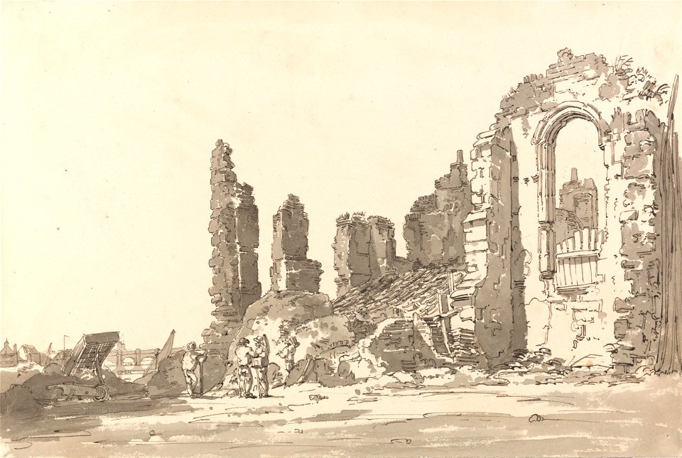 Thomas Girtin - Ruins of the Savoy Palace, London - Google Art Project