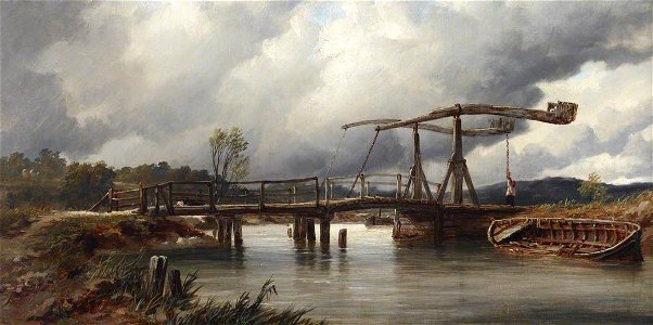 Thomas Lound (1802-1861) - A Swing Bridge on the River Ouse - 515539 - National Trust