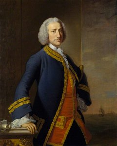 Thomas Hudson (1701-1779) (attributed to) - George Anson (1697–1762), 1st Baron Anson, Admiral of the Fleet - BHC2517 - Royal Museums Greenwich