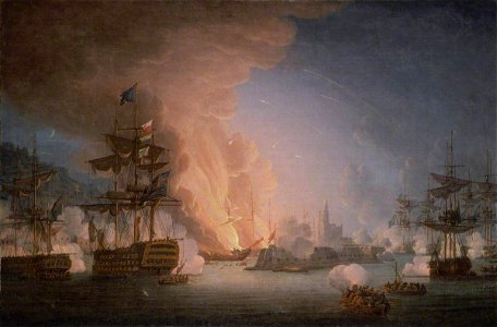 Thomas Luny (1759-1837) - The Bombardment of Algiers, 27 August 1816 - BHC0616 - Royal Museums Greenwich