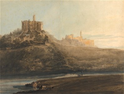 Thomas Girtin - Warkworth Castle, Northumberland - Google Art Project