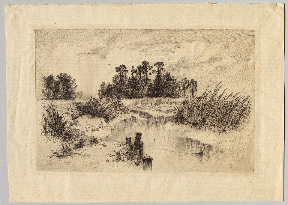 Thomas Moran (American, 1837-1926) - In the Newark Meadows - 1973.242 - Cleveland Museum of Art