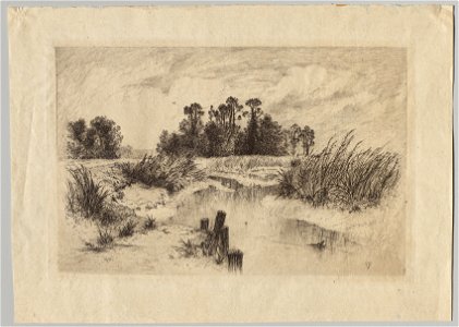 Thomas Moran (American, 1837-1926) - In the Newark Meadows - 1973.242 - Cleveland Museum of Art