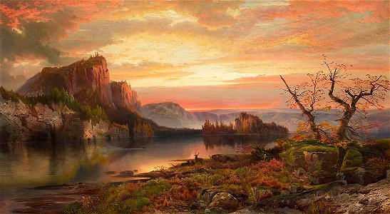 Thomas Moran - The Shores of Lake Superior - 2019.32 - Crystal Bridges Museum of American Art. Free illustration for personal and commercial use.