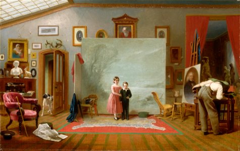 Thomas Le Clear - Interior with Portraits - Google Art Project