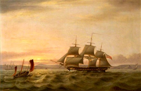 Thomas Luny (1759-1837) (attributed to) - Seascape, Off Plymouth - 1258733 - National Trust