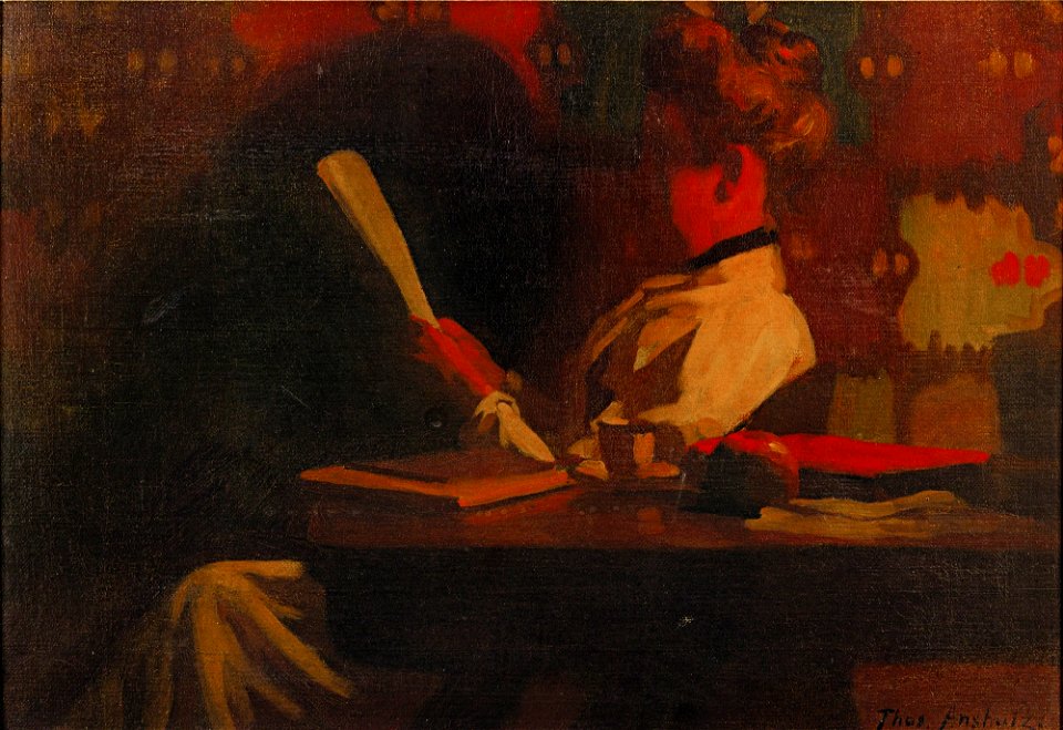 Thomas P. Anshutz - Woman in an interior, reading