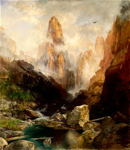 Thomas Moran - Mist in Kanab Canyon, Utah - Google Art Project. Free illustration for personal and commercial use.