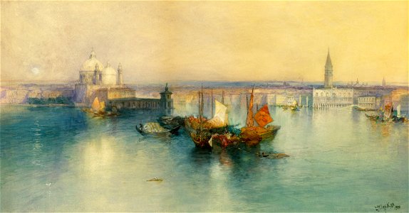 Thomas Moran - Venice from the Tower of San Giorgio - 1988.49.2 - Smithsonian American Art Museum. Free illustration for personal and commercial use.