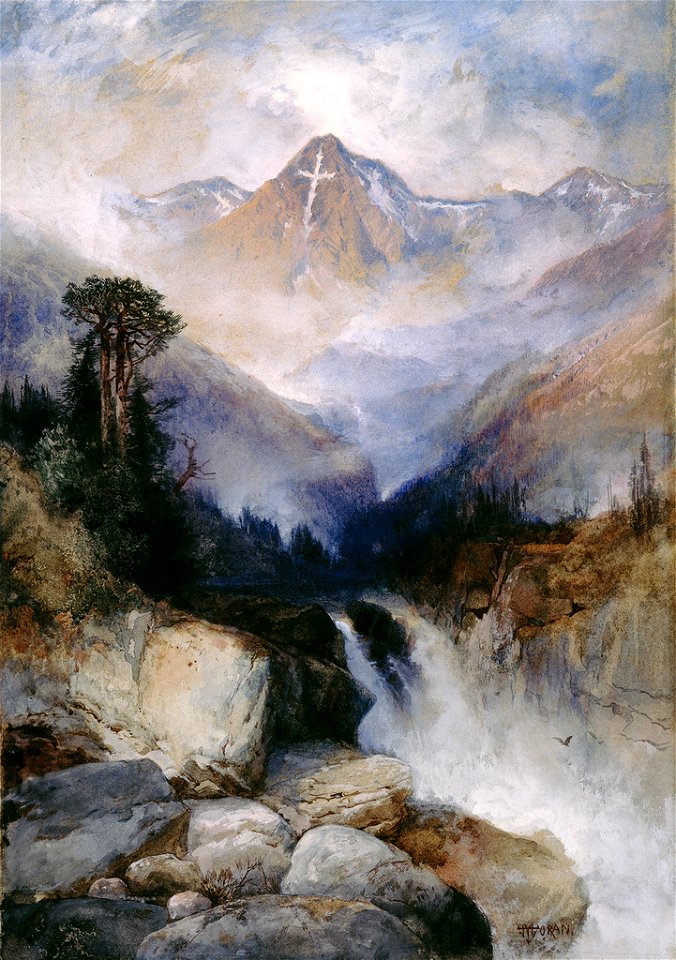 Thomas Moran, Mountain of the Holy Cross, 1890. Watercolor, National Gallery of Art, Washington,