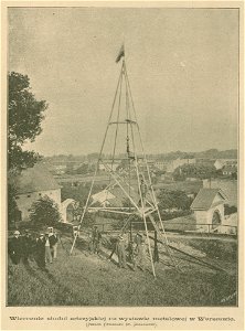Wystawa metalowa w Warszawie Wiercenie studni artezyjskiej na wystawie metalowej w Warszawie Podług fotografii St. Bogackiego (82664)