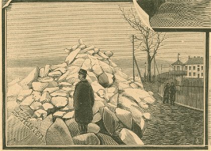 Wylew Wisły ... 3 Kra wyrzucona na bulwar prazki widok w stronę mostu Rysował z natury J. A. Austen Ryt. S. Antoszewicz (77887)