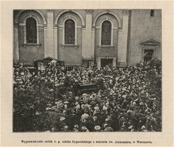 Wyprowadzenie zwłok ś. p. Adolfa Dygasińskiego z kościoła św. Aleksandra w Warszawie (55683)