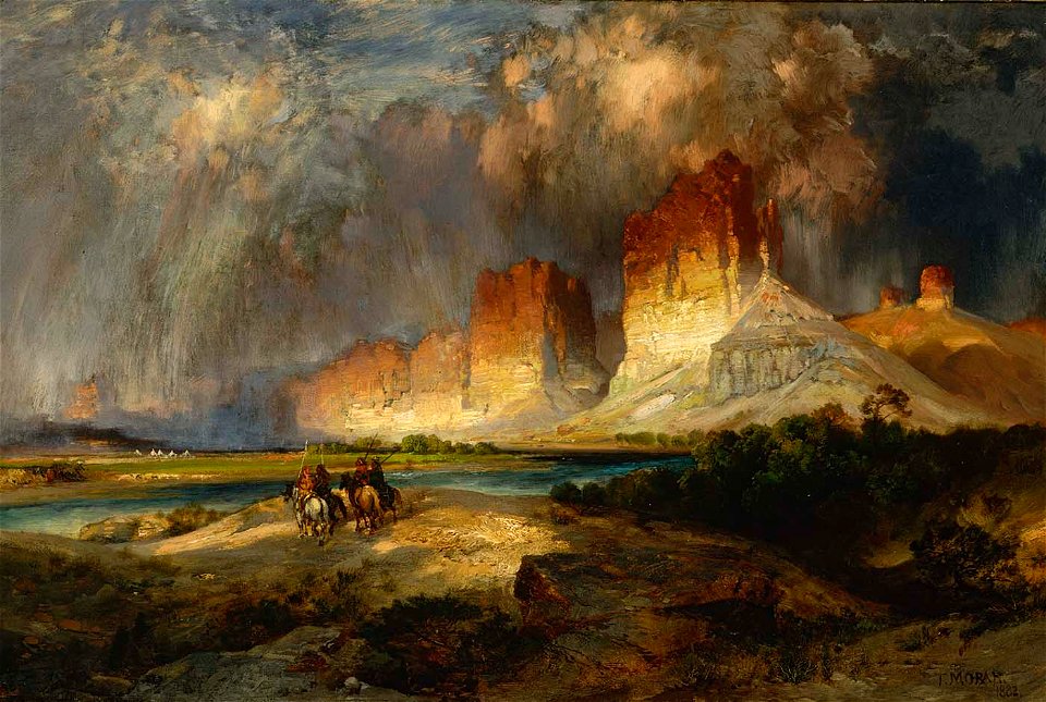 Thomas Moran - Cliffs of the Upper Colorado River, Wyoming Territory - 1936.12.4 - Smithsonian American Art Museum