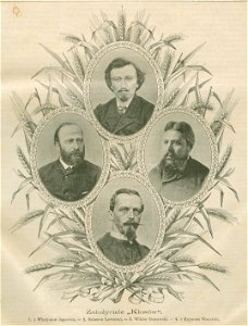 Założyciele Kłosów 1 Władysław Japowicz 2 Salomon Lewental 3 Wiktor Ostrowski 4 Zygmunt Woycicki właśc. Wóycicki (78067)