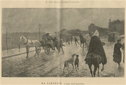Z wystwy monachijskiej - Na zjeździe - Z obrazu Józefa Ryszkiewicza (59553)