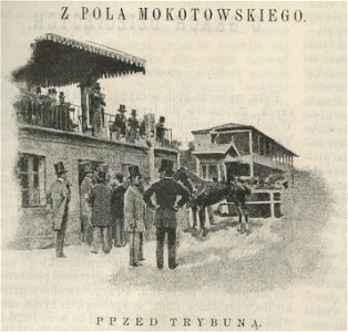 Z Pola Mokotowskiego - Przed trybuną (59721). Free illustration for personal and commercial use.