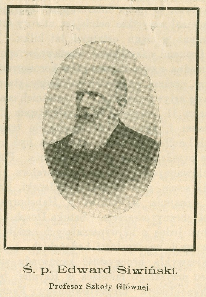 Ś. p. Edward Siwiński Profesor Szkoły Głównej (79417)